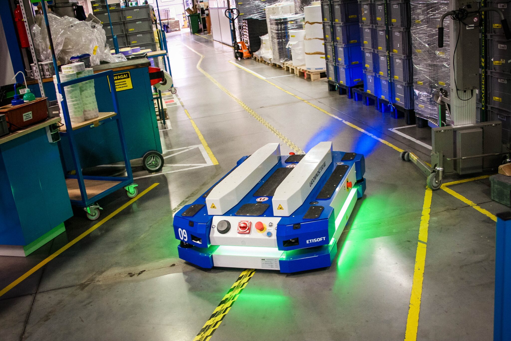 Automated guided vehicles (AGV) organisation of