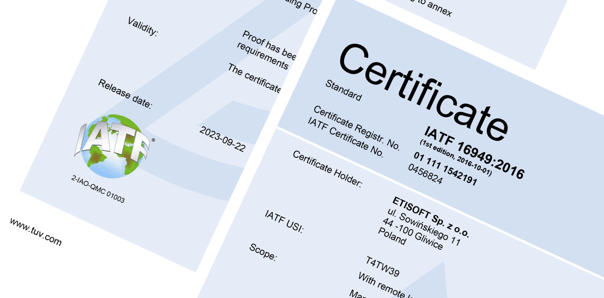 Certyfikat IATF 16949